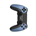 Miniatyrbillede 4 af 11: Trådløs Spilkontroller Dobbelt Vibration Præcis Kontrol Bluetooth Gamepad med Lysbjælke til PS4 Camouflage Blå