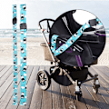 Miniatyrbilde 2 av 10: Justerbar 2,5 cm Babyflaskekoppholder med stropp - Barnevognleke Sippy Leash Tether (Zebra Design)