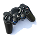 Miniatyrbillede 4 af 5: Trådløs Spilcontroller Følsom 2.4G Joystick Controller til Android TV Set Top Box Sort