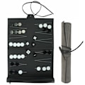 Miniatyrbillede 1 af 7: Bærbar Backgammon med PU Læder Skakbræt Foldsomt Backgammon Bræt Rejsegaver