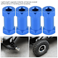 Miniatyrbild 8 av 10: 4 st 12 mm RC Hex Hjulnavsmetall Adapter för D90 AX10 CC01 SCX10 F350 Crawler (25 mm Blå)