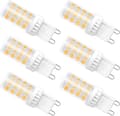 Dimmable G9 LED Bulb, 4W Equivalent to 40W Halogen, 480 LM, Warm White 3000K, Standard G9 Base, 360° Beam Angle with 6-Pack