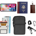 Miniatyrbild 5 av 5: Crossbody-väska för mobiltelefon, unisex -väska för mobiltelefon med RFID-blockerande ficka, mini vattentät crossbody-väska med justerbar axelrem