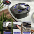 Miniatyrbilde 8 av 11: Automatisk vifteblad fluesnapper restaurant hotell innendørs veggmontert felle fluesnapper USB lading modell svart 210*190*72mm