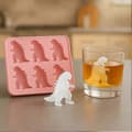 Godzilla Dinosaur Isbitsform, 6-håls Dinoformad Isbitsbricka, Isbitsmaskin för Party Cocktail Drycker Pink