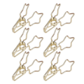 Miniatyrbillede 10 af 10: 100 stk. Guld Stjerne Hul-Ud Bindingsklemmer til Papir og Dokument Organisation