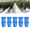 Miniatyrbillede 11 af 11: 10 stk. Plantningskurv Hydroponisk Dyrkningskurv Plastik Plante Netkop til Balkonhave Blå