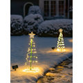 Miniatyrbild 8 av 10: (1 förpackning) Färgglada solcellsdrivna LED-julklappsdekorationer, juldekoration, semesterdekoration, scenlayout 20x20x60cm, plast