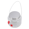 Miniatyrbillede 2 af 11: Hængende Fuglefoderautomat 475ml Unikt Design med Røde Blomster 3 Foderåbninger Bred Åbning Nem Fyldning Fuglefoderautomat