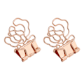 Miniatyrbillede 10 af 10: 100 Mini Rose Gold Blomsterformede Binderclips med Stærk Klemmeevne - Stilfulde Metalclips til Kontorartikler