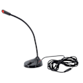 Miniatyrbilde 6 av 11: Svanehals Trådløs Mikrofon Svart 360 Grader Opptak Desktop Svanehals Mikrofon for Karaoke Konferanse Opptak 3.5mm