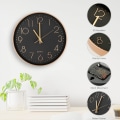 Miniatyrbild 3 av 5: Modern Silent Quartz Väggklocka 30 cm, Överdimensionerade siffror rund väggklocka, för hem, kök, sovrum, kontor, skola, (roséguld)