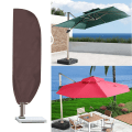 Miniatyrbillede 4 af 10: Vandafvisende Haveparasol Overtræk Beskytter Udendørs Terrasse Regn Dækker 265*40CM (Kaffe)