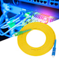 Miniatyrbild 2 av 8: Premium PVC Single Mode Fiberoptisk Jumperkabel, SC APC till SC UPC, 15 Meter Lång