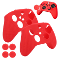 Miniatyrbillede 9 af 11: 2 stk Antiskid Silikon Game Console Beskyttelse Gamepad Håndtag Greb til Xbox Series S X (Rød)