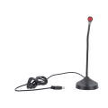 Miniatyrbillede 8 af 11: Svanehals Trådløs Mikrofon Sort 360 Grader Optagelse Desktop Svanehals Mikrofon til Karaoke Konference Optagelse USB