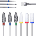 Miniatyrbild 1 av 5: 10st keramiska set Professionell Remove Gel Akryl Nagelband Diamant Hårdmetall Nagelborr Verktyg för manikyr Pedikyr Hembruk