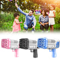 Miniatyrbild 10 av 11: Bubbelblåsare 36 Hål Elektrisk Bubbelskytte Leksak med Ljus Bärbar Fläkt Automatisk Bubbelmaskin Sommar Utomhus Leksak Present till Barn