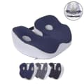 Memory Foam Sittdyna för Avlastning av Rumpa, Nedre Rygg, Hamstrings, Höfter, Ischias Tuberositet, Minskar Trötthet, Stol Grey