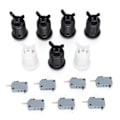 Miniatyrbilde 3 av 11: 7 stk Arcade-knapper 30mm Happ Standard-knapp med 20cm knappkabel for Arcade1up spillkonsoll Arcade-joystick