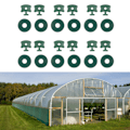 Miniatyrbillede 11 af 11: 100 stk. Drivhus Twist Clips Plastik Skyggefastgørelsesclips med Skiver til Drivhusisolering Boble Net Wrap