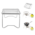 Miniatyrbillede 9 af 9: Rustfrit Stål Grill Mini Foldbar Bærbar Grill Velegnet til Udendørs Picnic Party Leveres med Håndtaske