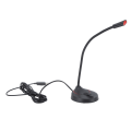 Miniatyrbillede 6 af 11: Svanehals Trådløs Mikrofon Sort 360 Grader Optagelse Desktop Svanehals Mikrofon til Karaoke Konference Optagelse USB