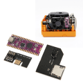 Pikkukuva 11 / 11: RasPi Pico -joustava mikrokontrolleri -kortti, kaksiydininen 264 kt ARM Cortex M0+ -suoritin, SD2SP2 Pro Micro -tallennuskorttisovitin