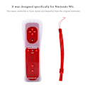 Miniatyrbilde 9 av 11: Somatosensorisk Spillhåndtak Kontroller Gamepad Bygget Inn Akselerator For Nintendo Wii WiiU (Rød)