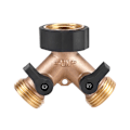 Miniatyrbilde 1 av 11: Messing Vannkran Adapter 2 Veis Y-Form 3/4 Slangekobling Hagevanning (Amerikansk Standard)