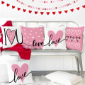 Miniatyrbillede 5 af 9: Valentinsdag Kærlighedsbrev Trykt Linned Pudebetræk - 45x45cm Pude til Stue og Soveværelse