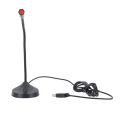 Miniatyrbillede 1 af 11: Svanehals Trådløs Mikrofon Sort 360 Grader Optagelse Desktop Svanehals Mikrofon til Karaoke Konference Optagelse USB