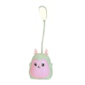 Miniatyrbillede 3 af 10: Charmerende USB-opladelig skrivebordslampe til børn - 3-trins tegneserie-svanehals natlampe til soveværelse, kollegium og sengetidslæsning - Grøn
