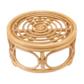 Miniatyrbild 5 av 11: Rattan Växtställ för inomhus Rund Form Naturlig Växtställ Handgjord Rattan Planteringsställ för Hem Trädgård Gräsmatta Stor
