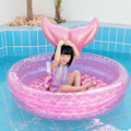 Miniatyrbillede 5 af 8: Oppustelig Havfrue Pool Hjem Børns Pink Rund Swimmingpool Badekar 90cm*22cm