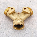 Miniatyrbillede 6 af 11: 3/4 Tommer 2-Vejs Havevandingsfordeler Have Messing Vandforbindelse med Ventil US Standard