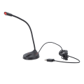 Miniatyrbillede 3 af 11: Svanehals Trådløs Mikrofon Sort 360 Grader Optagelse Desktop Svanehals Mikrofon til Karaoke Konference Optagelse USB