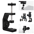 Miniatyrbillede 4 af 9: Universal C-Type 1/4\" Desktop Mount Clip Clamp Stativ til Kamera Tripod og Kuglehoveder i Aluminium
