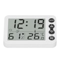 Miniatyrbillede 8 af 11: Indendørs Digital Temperatur- og Luftfugtighedsmåler Multifunktionel Elektronisk Termometer Hygrometer med Alarmfunktion Hvid Sort Nøgle