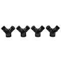 Miniatyrbillede 10 af 11: Tap Y Splitter 2 Vejs 2 Ventiler Slange Splitter Stik til Have Slange Hane EU Standard 4 stk Sort