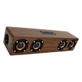 Miniatyrbild 8 av 11: Trä Bluetooth-högtalare väckarklocka med 4 högtalare 4 spelmod hög effekt digital klocka för sovrum sängbord träkorn