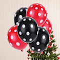 Pikkukuva 2 / 9: 32-osainen Polka Dot -lateksipallosetti syntymäpäiville, kihlajaisille ja häille (Malli #1)