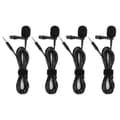 Miniatyrbillede 1 af 8: 4 stk. Lavalier Clip On Mikrofon 3,5 mm Interface til Mobiltelefonoptagelse