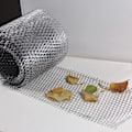 Miniatyrbillede 6 af 10: (Emballage størrelse 13*13*16cm, materiale: aluminium) Tagrende Beskyttelsesnet tagrende net havearbejde net bredde, 6 tommer X længde 6 meter