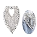 Miniatyrbillede 6 af 9: 8,5 x 13 cm Rhinestone Claw Chain Dekorativ Krystal Hesteøje Applikation Trim i Hvid