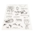 Miniatyrbilde 7 av 10: Sett med 4 klare TPR-stempel for DIY-preging og scrapbooking-prosjekter
