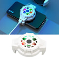 Pikkukuva 11 / 11: P10 Mobiilipuhelimen Puoliohjainjäähdytin RGB Vedrettävä Takaklipsu Jäähdytin Live-lähetykseen Vlogging Mobiilipelaamiseen Valkoinen