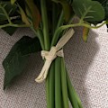 Miniatyrbillede 7 af 9: Kunstig Rosebuket Lys Farve Simuleret Buket Blomsterdekoration til Fest Bryllup