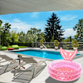 Miniatyrbillede 6 af 8: Oppustelig Havfrue Pool Hjem Børns Pink Rund Swimmingpool Badekar 90cm*22cm
