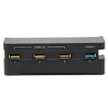 Miniatyrbilde 1 av 11: USB-hub med høy hastighet, 4 porter, USB 3.1 og 2.0, USB-forlengelseslader for PS4 Slim spillkonsoll